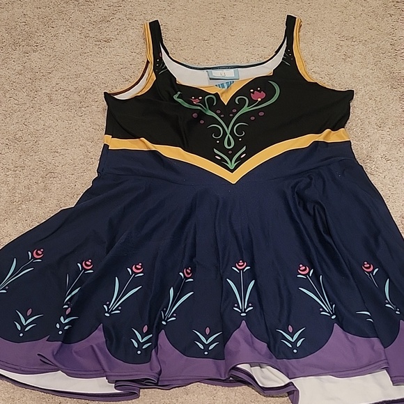 Anna Frozen Costume dress Skater dress Disney Plus size - Picture 11 of 13